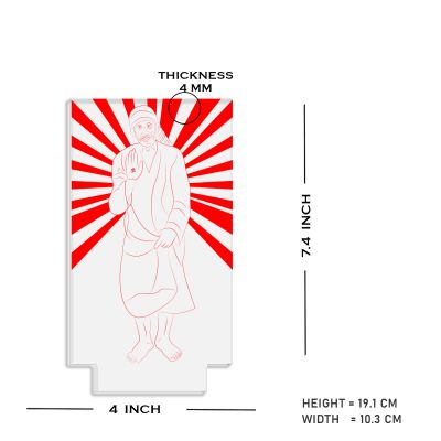 3D Illusion Sai Baba Night lamp multicolored Light with Remote Control